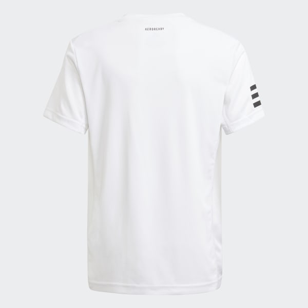 Weiss Club Tennis 3-Streifen T-Shirt JLO62