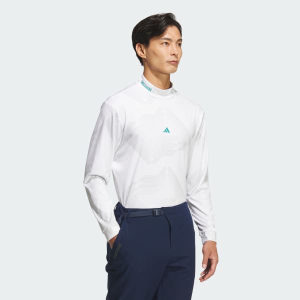 ホワイト 【ゴルフ】コードカオス モックネック長袖シャツ