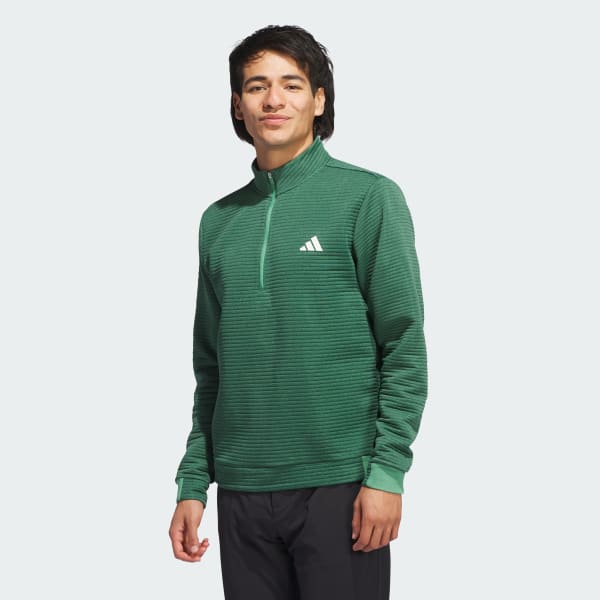 Green Ultimate365 Dwr Textured Quarter Zip Pullover