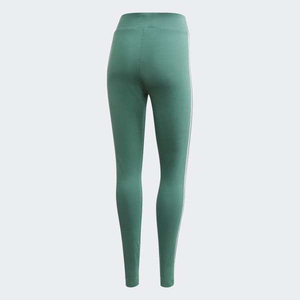 adidas originals adicolor three stripe trefoil legging in green