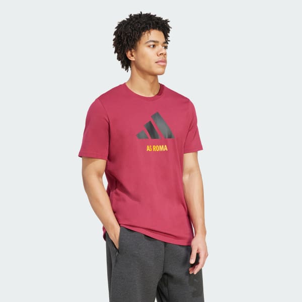 adidas AS Roma Seasonal Graphic Tee - Burgundy | Free Shipping