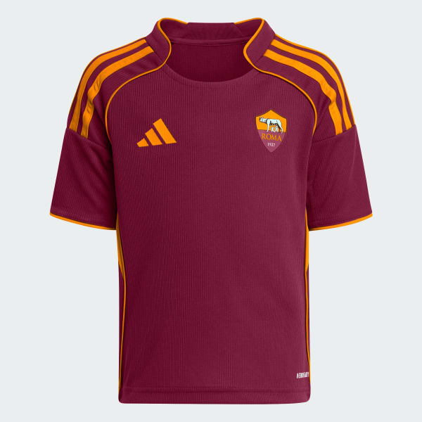 Burgundy AS Roma 25/26 Home mini kit børn