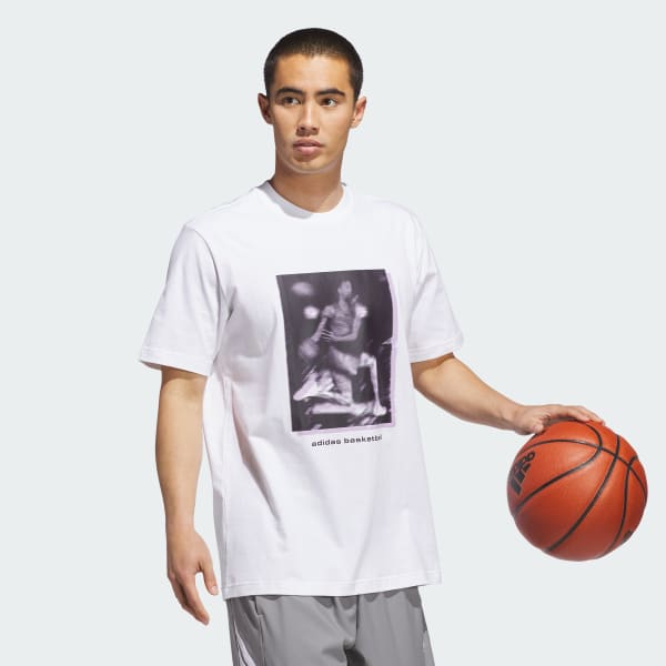bílá adidas Basketball Graphic T-Shirt
