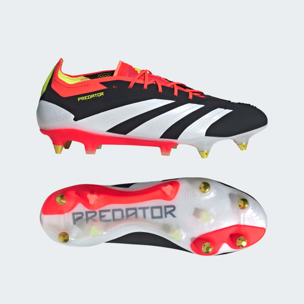 Svart Predator Elite Soft Ground Fotbollsskor