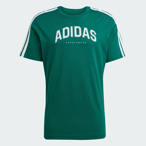 Verde Camiseta Codes Collegiate Linear Graphic