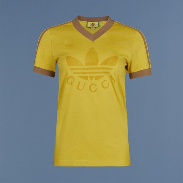 Yellow adidas x Gucci V-Neck T-Shirt BUH58