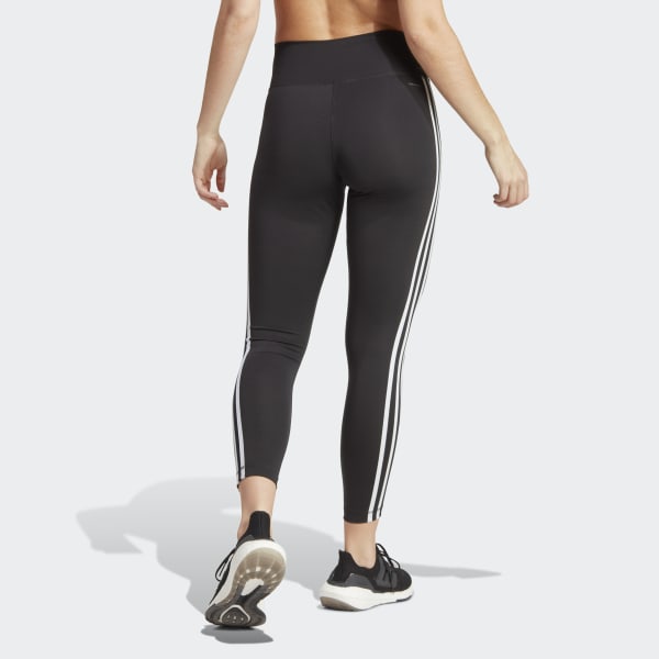 adidas Training Designed To Move three stripe high waisted leggings in black