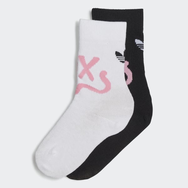 White adidas Originals x André Saraiva Crew Socks 2 Pairs