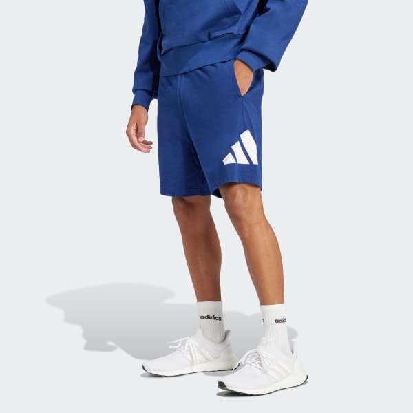 Blue Essentials Big Logo Single Jersey Shorts