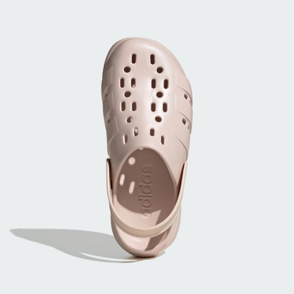 Beige Adilette Platform Clogs