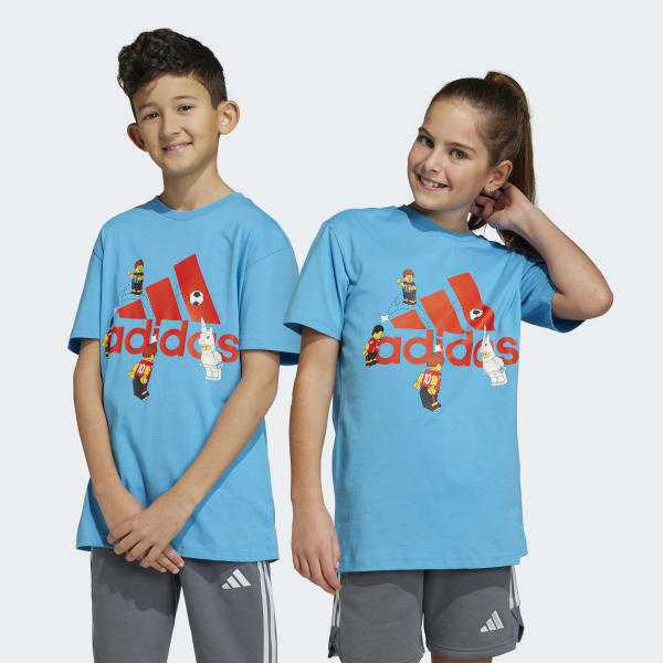 Blau adidas x LEGO® Football Badge of Sport Graphic T-Shirt