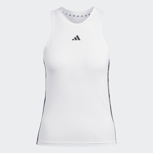 Buy adidas Womens Yoga Studio Aeroready Wrapped Ribbed Tank Top Off White