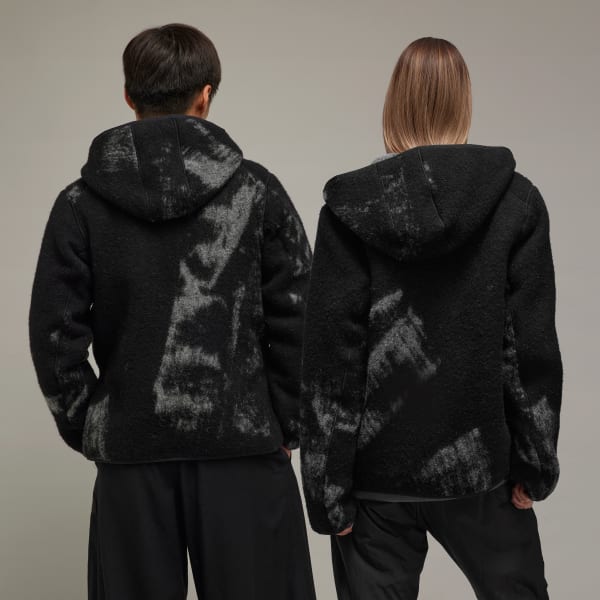 Negro Chaqueta Y-3 Fuzzy Fleece