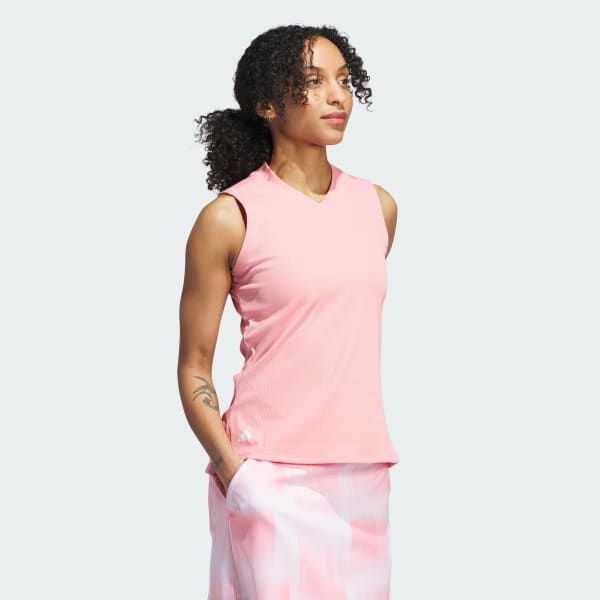 Pink Ultimate365 Sleeveless Polo Shirt