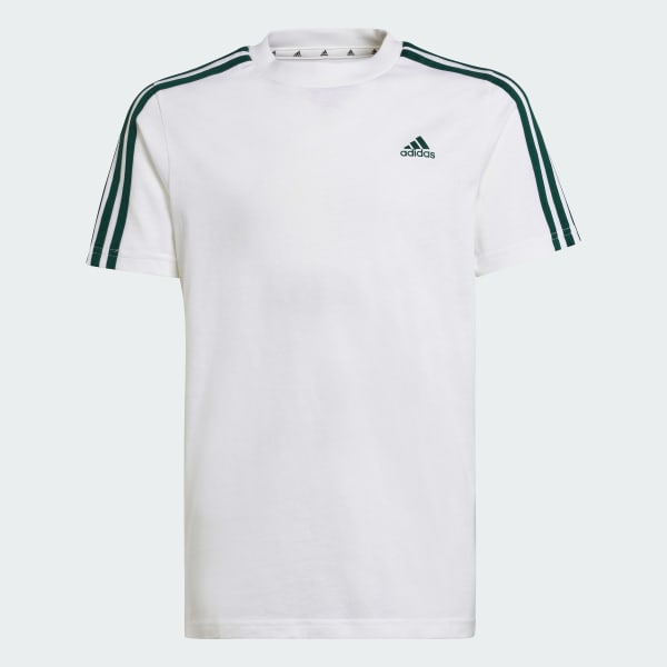 White Essentials 3-Stripes Cotton T-Shirt