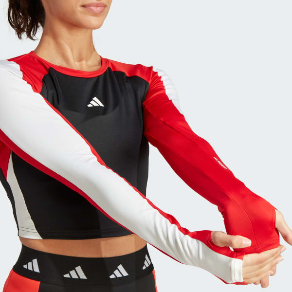 adidas Techfit AEROREADY Colorblock Long Sleeve Tee - Black | Women's  Training | adidas US