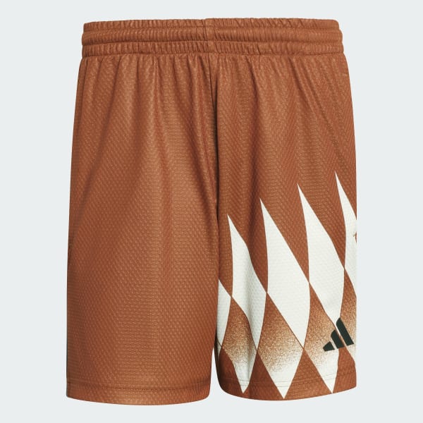 Brown HOUSE OF TIRO X COMMON GOAL PIQUE SHORTS