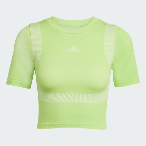 สีเขียว เสื้อเบบี้ทีเทคโนโลยี Techfit แบบไร้ตะเข็บ