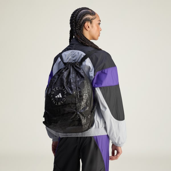 Black adidas By Stella McCartney Gymsack Croc AOP Shine