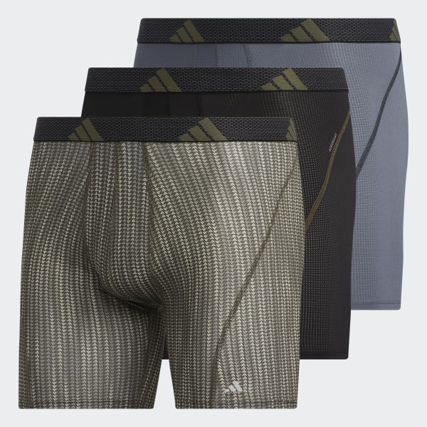 adidas Men's Sport Performance Mesh Boxer Brief Underwear (3-Pack)