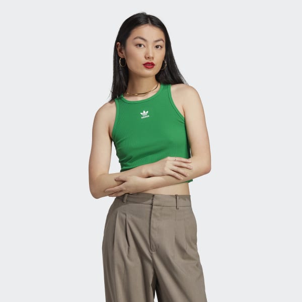Adicolor Rib Tank Top - Green | Women's | adidas US
