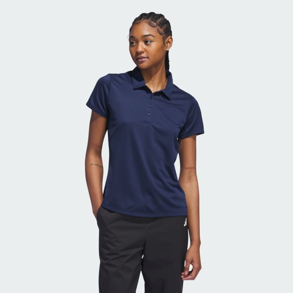 Blau Solid Performance Short Sleeve Poloshirt