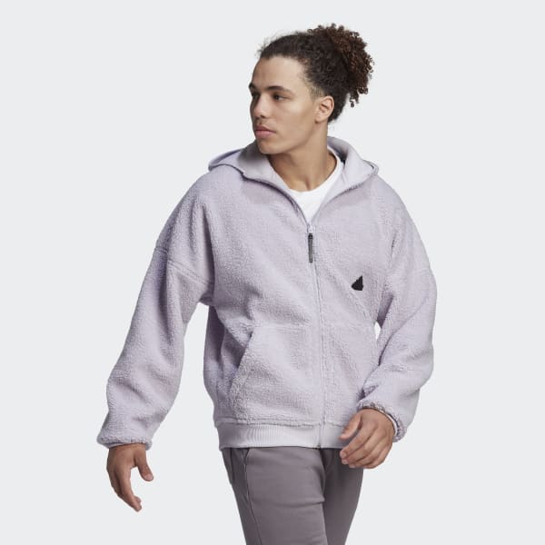 Paars Polar Fleece Ritssweater GE261