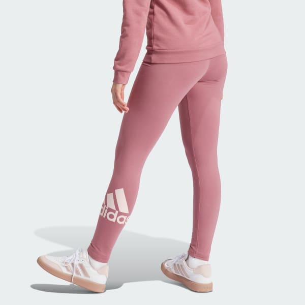 Rosado Calzas Essentials Logo Grande Tiro Medio
