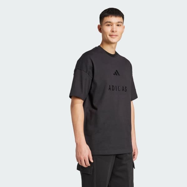 Black ALL SZN Embroidered Graphics Tee