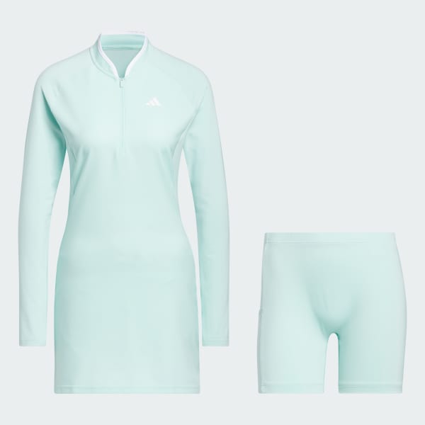 Turquoise Long Sleeve Golf Dress