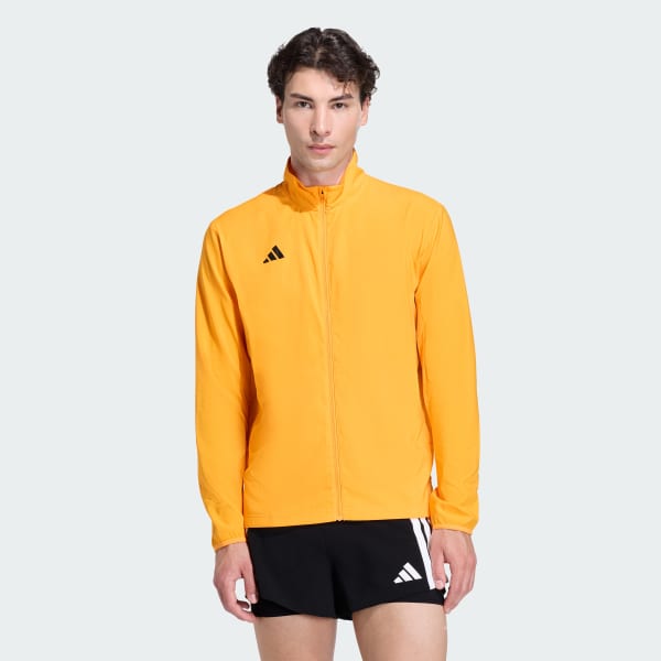 Orange Adizero Essentials Running Jacket
