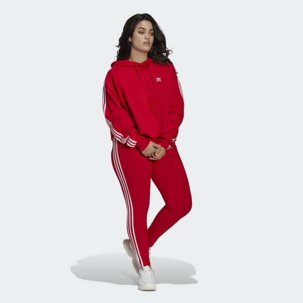 adidas Adicolor Classics 3-Stripes Leggings (Plus Size) - Red | Women's ...
