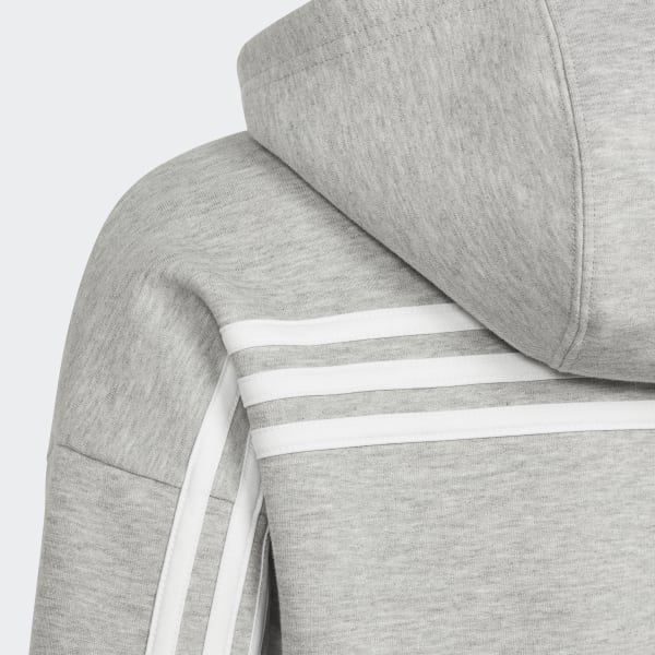 Cinzento Casaco com Capuz 3-Stripes Must Haves