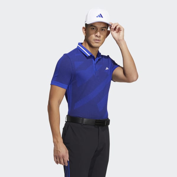 Blue Statement PRIMEKNIT Seamless Polo Shirt