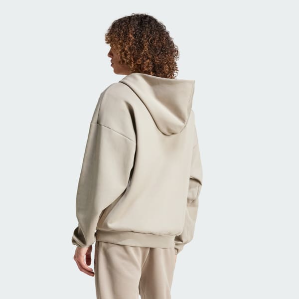 Beige Future Icons Small Logo Full-Zip Hoodie