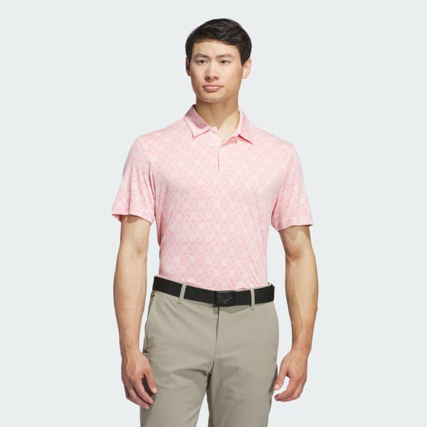 adidas Ultimate365 Tour HEAT.RDY Jacquard Polo Shirt Pink adidas Malaysia
