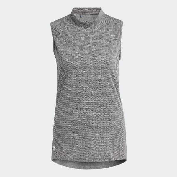 Zwart Essentials Mock Neck Mouwloos Poloshirt YY083