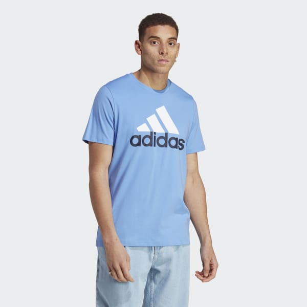 Azul Camiseta Essentials Logo Grande Tejido Jersey