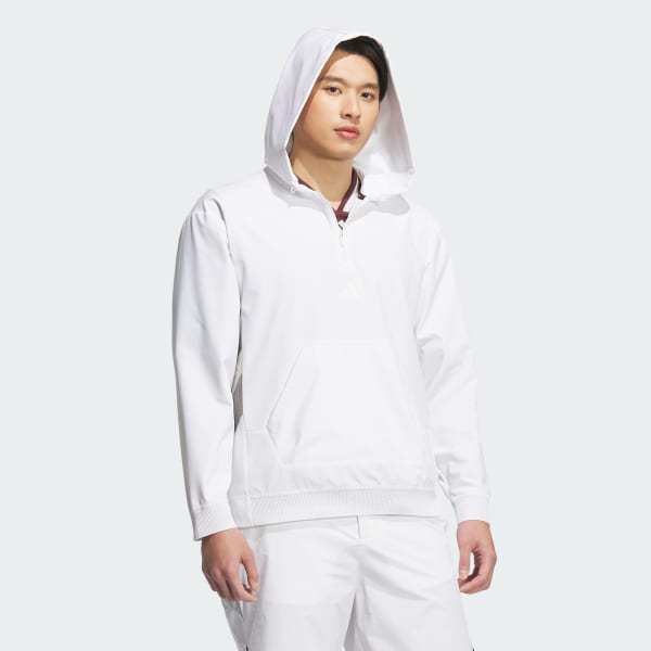 White 긴팔 후드 풀오버