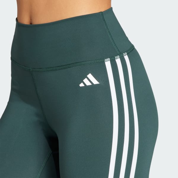 Adidas Women's 3 Stripes Legging (Green Oxide/Black)