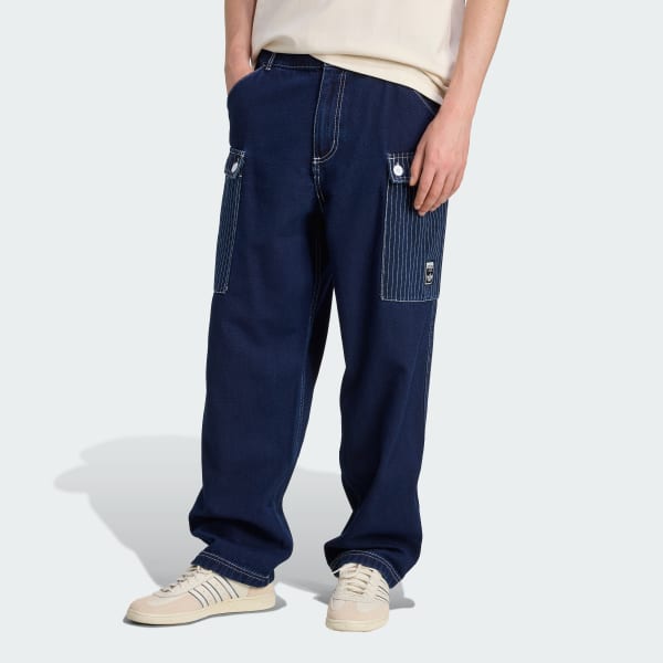 Mau-xanh-da-troi Quần Túi Hộp Dáng Rộng Wabash