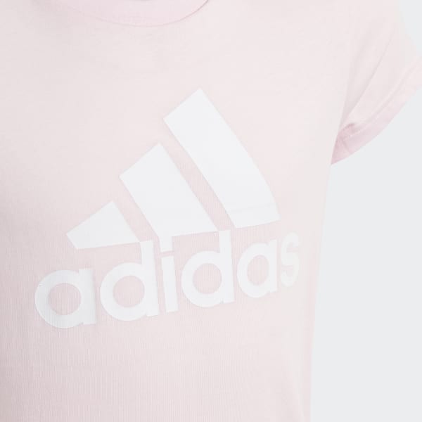 adidas Essentials Big Logo Cotton T-Shirt - Pink | adidas UK