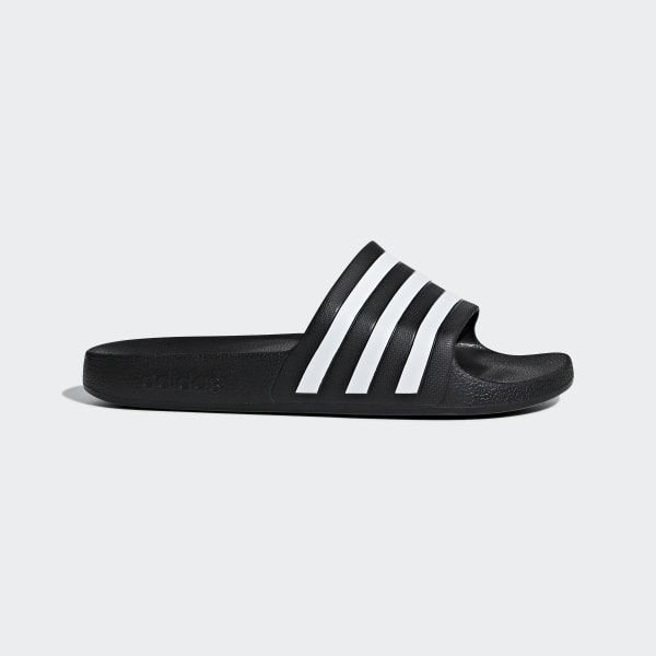 Men's adilette Black and White Aqua 