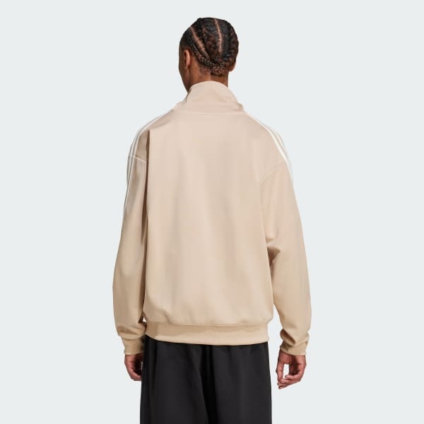 Beige Adicolor Funnel Neck Track Top