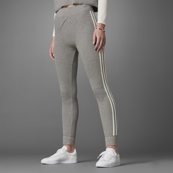 adidas Blue Version High Waisted Waffle Tights - Grey