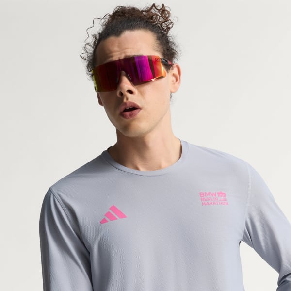 Gris T-shirt manches longues BMW Berlin-Marathon 2025