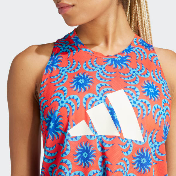 Adidas training floral print tank top top