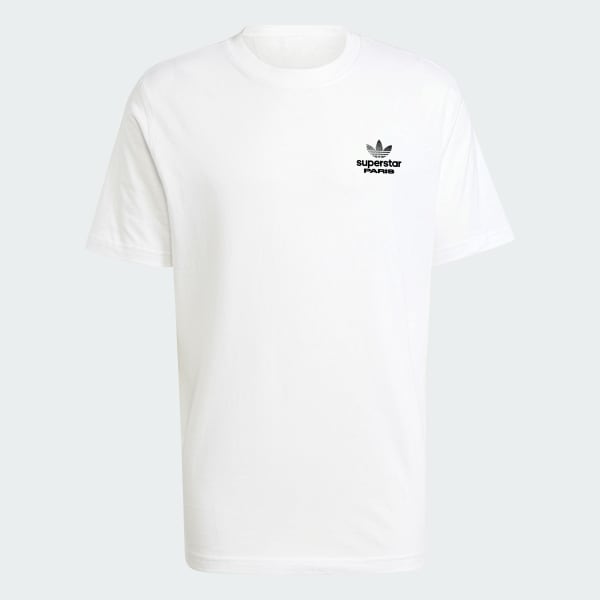 Bialy KOSZULKA PARIS SUPERSTAR GRAPHIC TEE