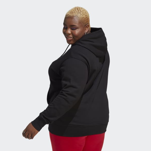 Svart Adicolor Essentials Regular Hoodie (Plus Size)