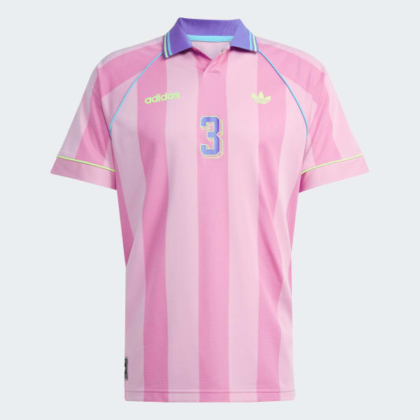 adidas Jacquard Stripe Jersey - Pink | Free Shipping with